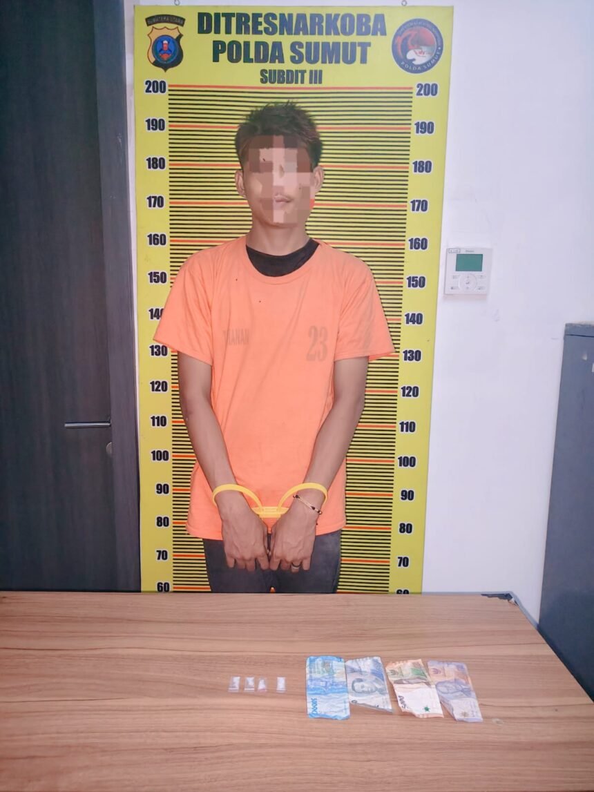 Ditresnarkoba Polda Sumut Bekuk Pemuda di Deli Serdang